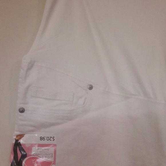 Great Expectations Maternity Ankle Jeans White Choose Large XL XXL New w/Defects - Picture 3 of 5